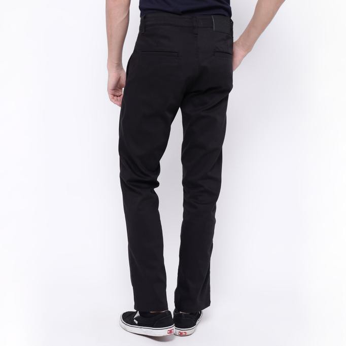 New Product Edwin Celana Jeans Chinos 63-93-Black Regular Fit Pria Panjang Hitam Free Ongkir