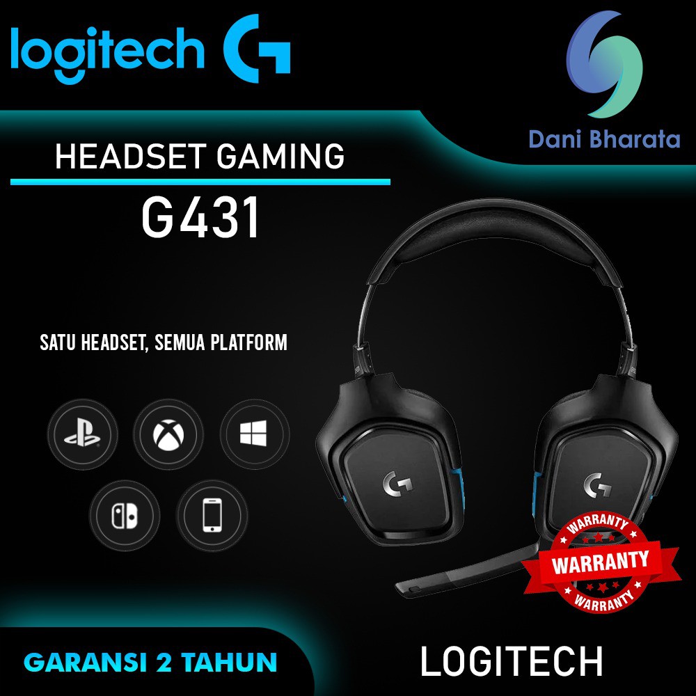 Logitech G431 7.1 Surround Sound Gaming Headset