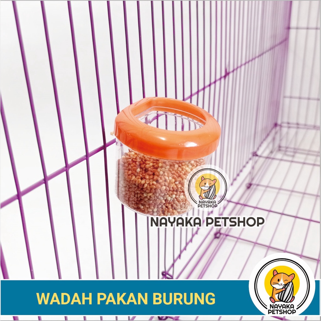 Wadah Pakan Burung B2 Cepuk Tempat Makan Cangkir Air Minum Pleci Murai Kenari Lovebird