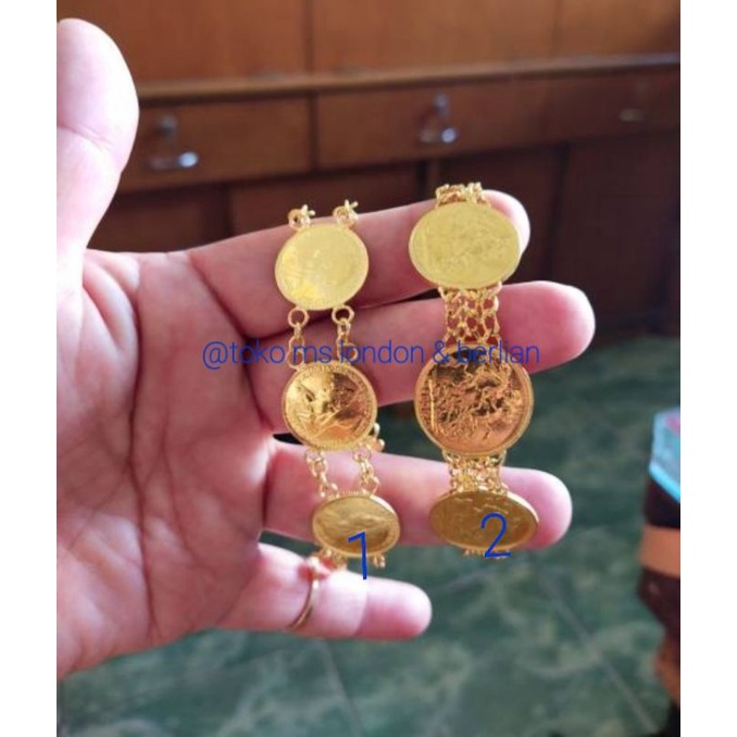 Gelang Koin Emas LM 24K Kadar 99,99%.