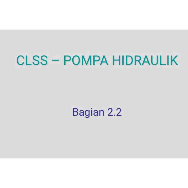 

shop manual komatsu hydraulic pump CLSS system