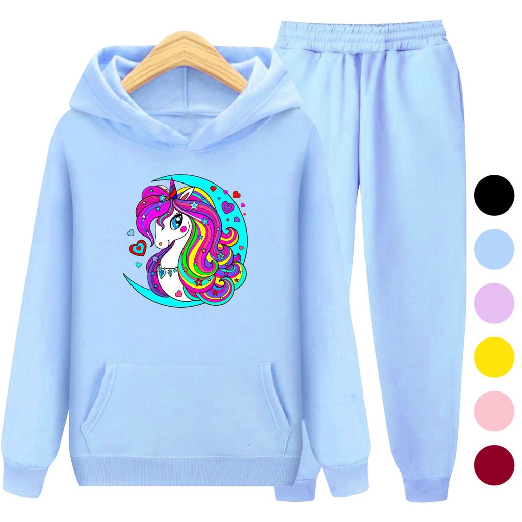 Setelan Anak Sweater Hoodie Anak UNICORN 02 Baju Jaket Anak Cewek Remaja Terbaru