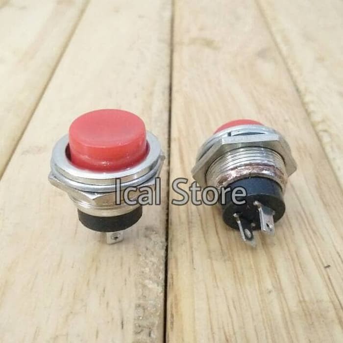 Jual Saklar Switch Push On Besar Besi Push Button Warna Merah Hijau ...