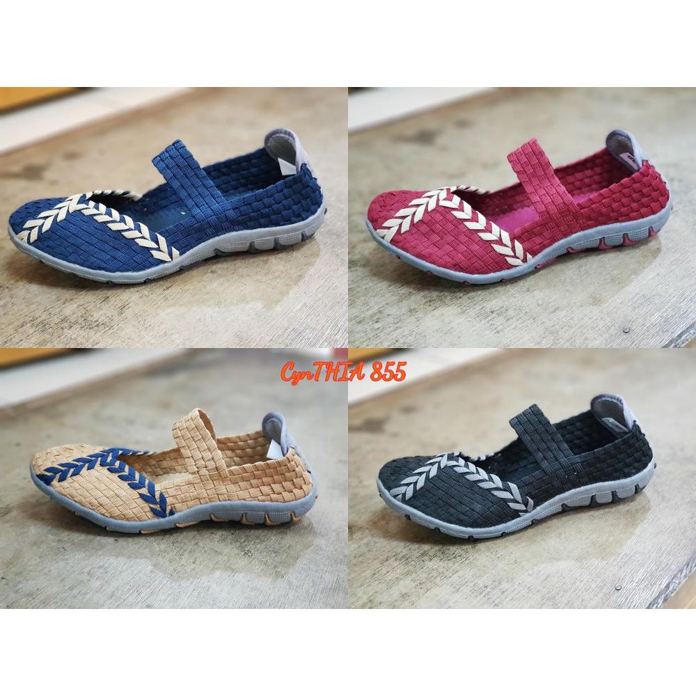 Unik CYNTHIA SEPATU RAJUT   SEPATU ANYAM   CYNTHIA FLAT 855 ORIGINAL Diskon