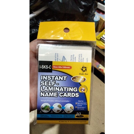

Plastik Laminating KTP Instant Self isi 10 sheet
