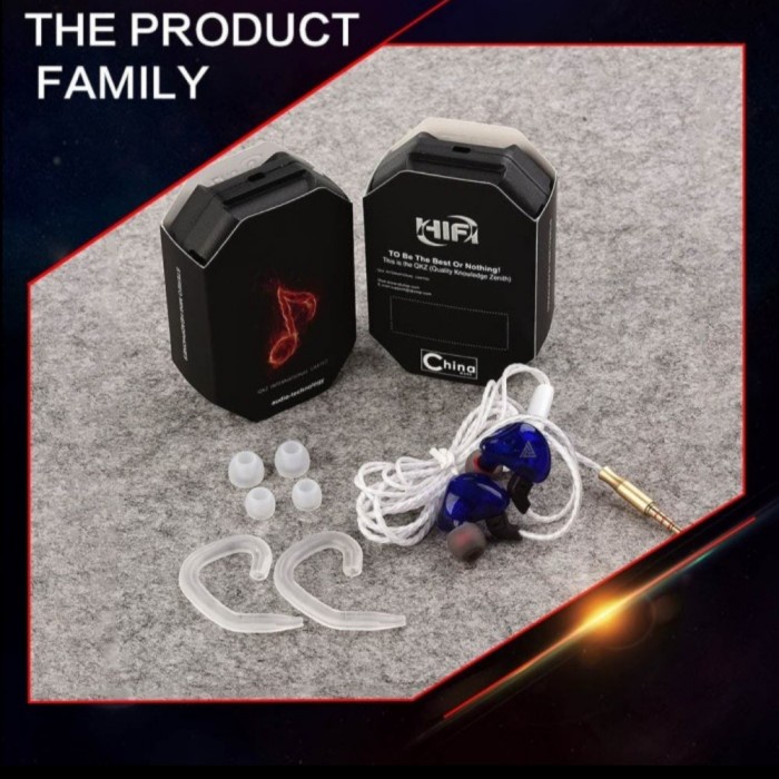 QKZ CK5 Headset Earphone Sport In-Ear HiFi Pro ORIGINAL - Merah