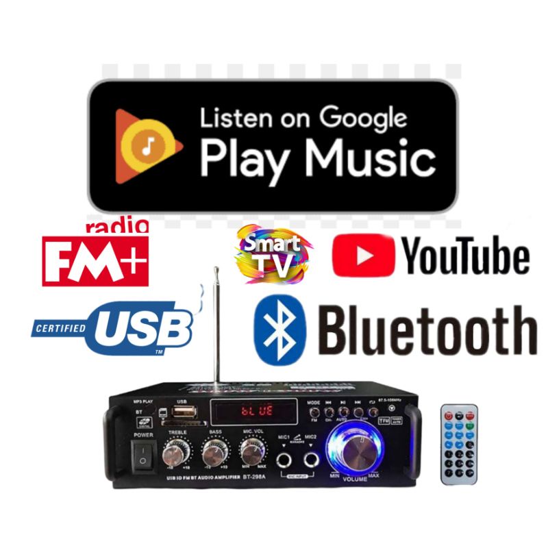 Paket Sound YAMAHA 4 TITIK Cafe / Restoran / Kantoran /Ampli Bluetooth