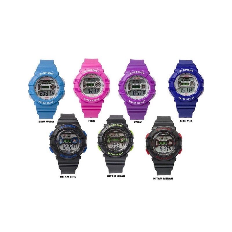 Jam Tangan Anak TK SD Lasika 795 original anti air sport watch