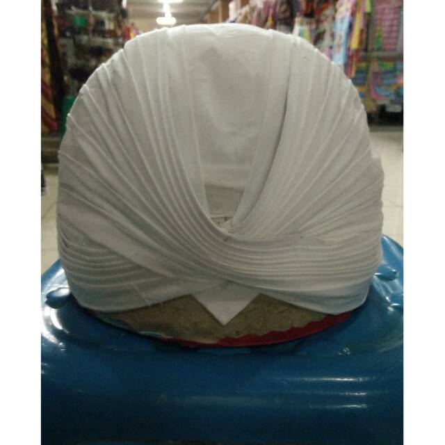 blangkon lipat putih polos