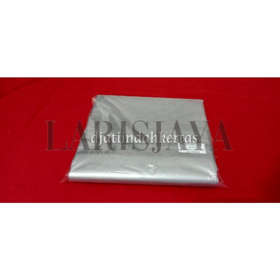 

Polymailer Ukuran 20 x 30 Warna Silver Isi 100 pcs