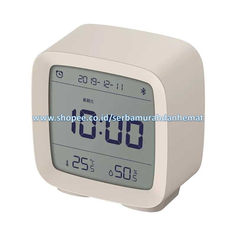 Jam Meja Tanpa Tombol Smart Alarm Clock Temperature Bluetooth QINGPING