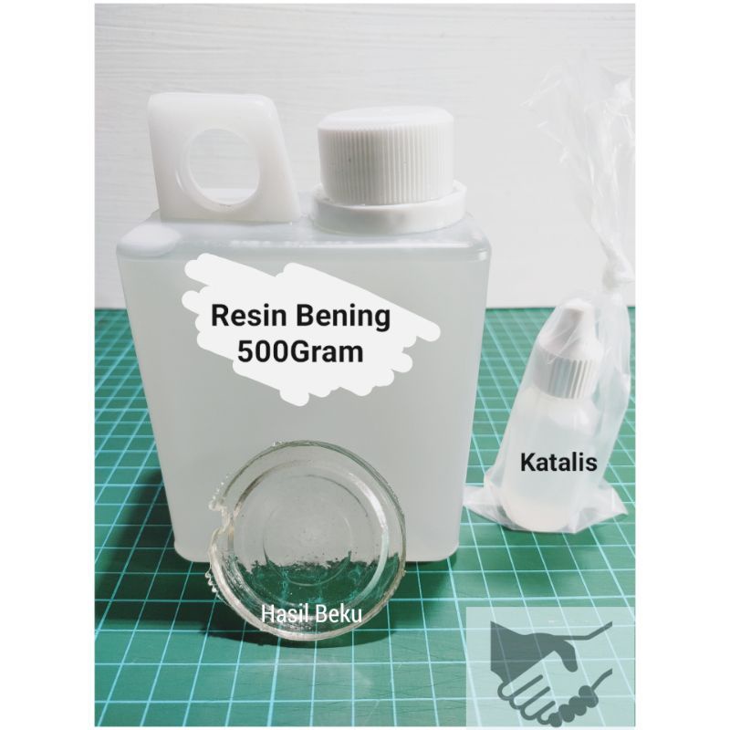 Resin Bening 500 Gram + katalis 25 Gram