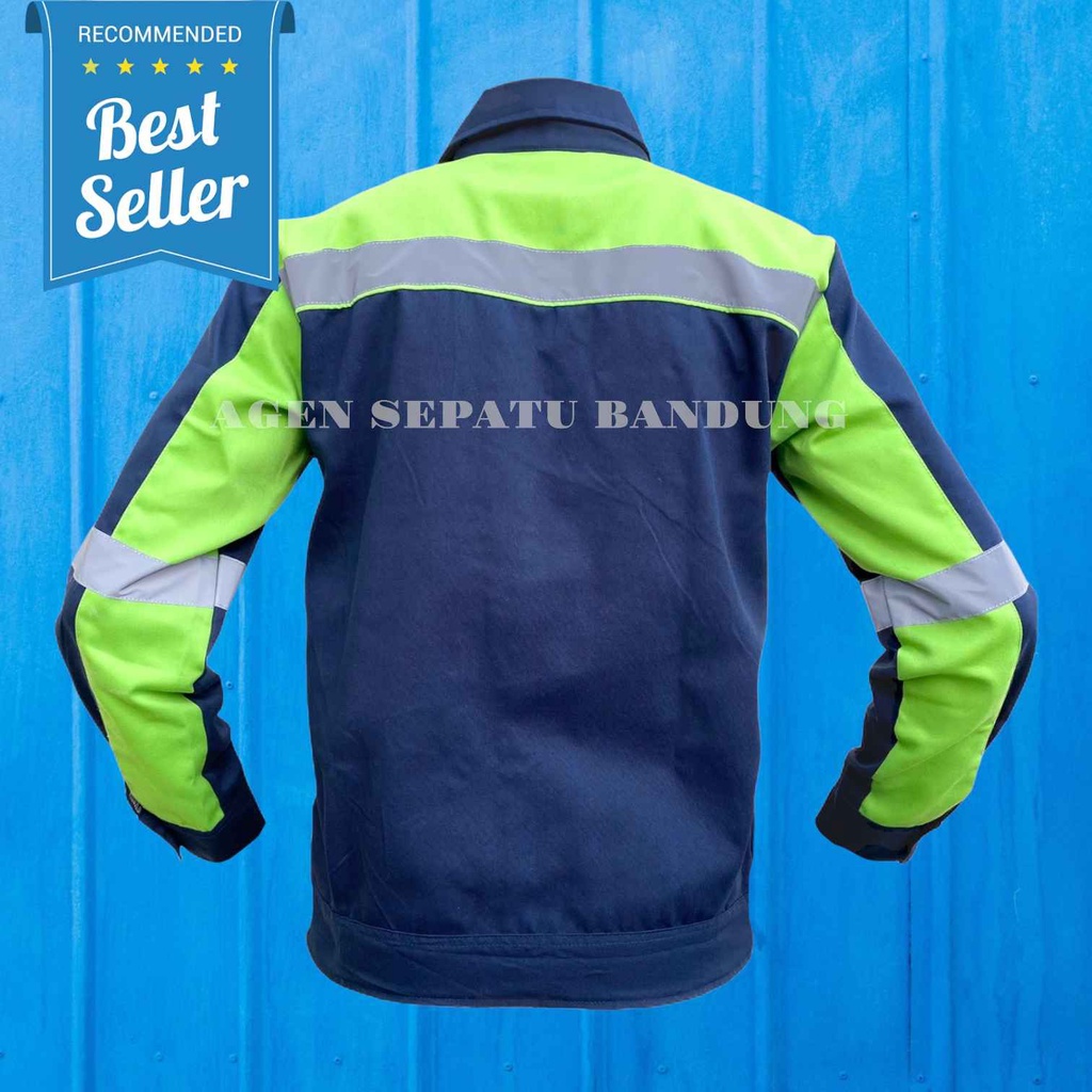 Wearpack Safety Baju Kerja Lengan Panjang Kombinasi Katelpak Kombinasi Kemeja 2 tone