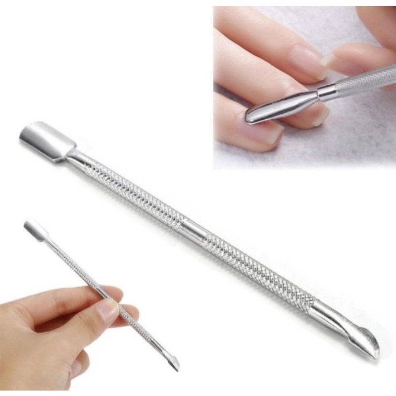 1 Biji Cuticle Nail Pusher Kikir Kuku Manicure Pedicure Nail Art