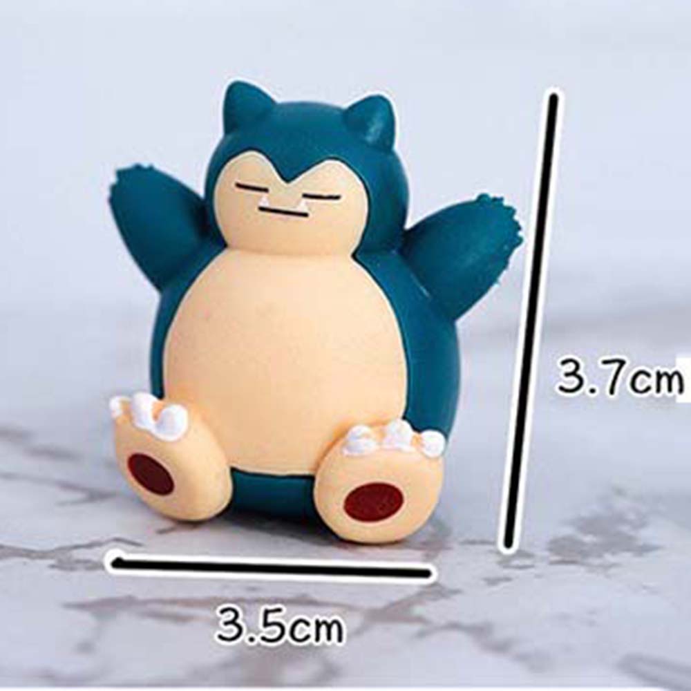 Mxbeauty 5pcs / Lot Mainan Action Figure Mini Karakter Kartun Pokemon Snorlax Ukuran 4cm Untuk Anak