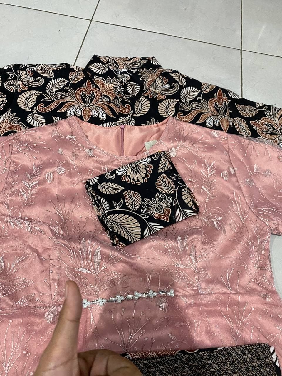 Kebaya Couple Semi Prancis Katun Bahan Kebaya Semi France Corneli Couple Anisa Batik Couple