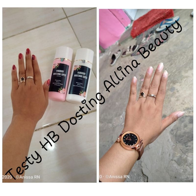 (Free TONER BADAN) HANDBODY WHITENING SUPER 40%/hb dosting/lotion dosting super/hb /pemutih badan
