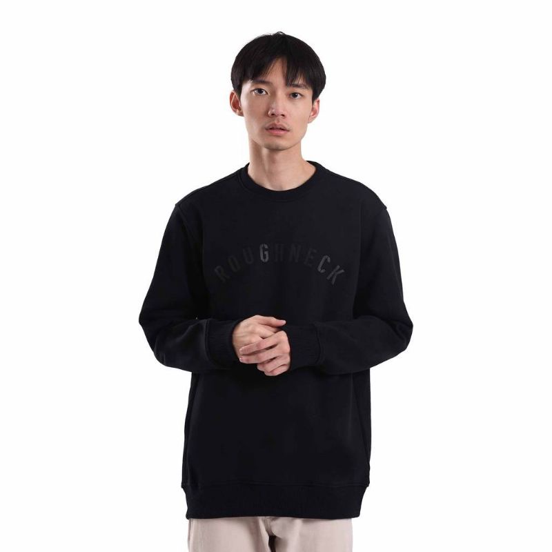 Crewneck Roughneck Hitam/Sweater Crewneck Roughneck/Crewneck Roughneck Pria