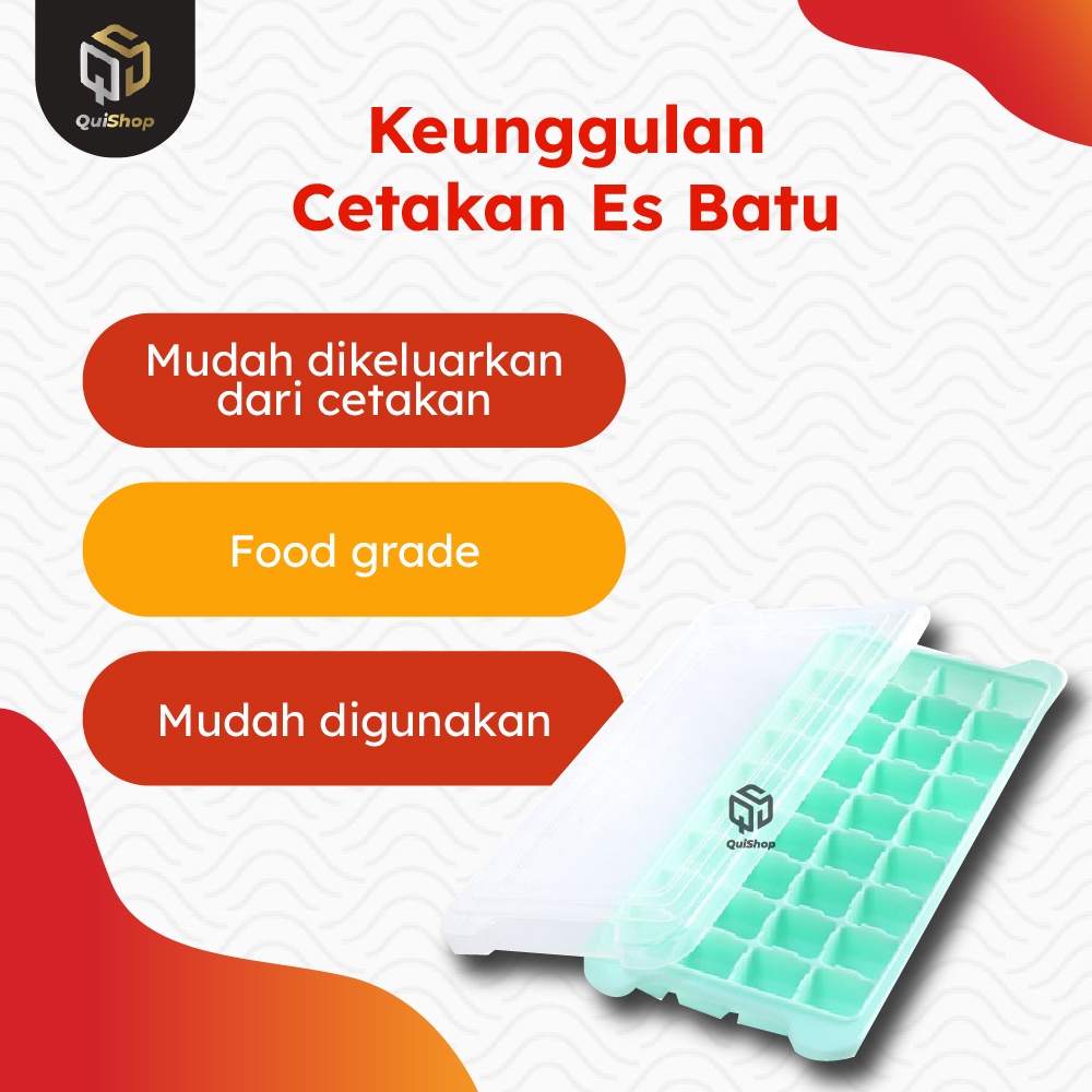 Cetakan es Silikon ice cube mold silicone 36 grid silicone ice tray