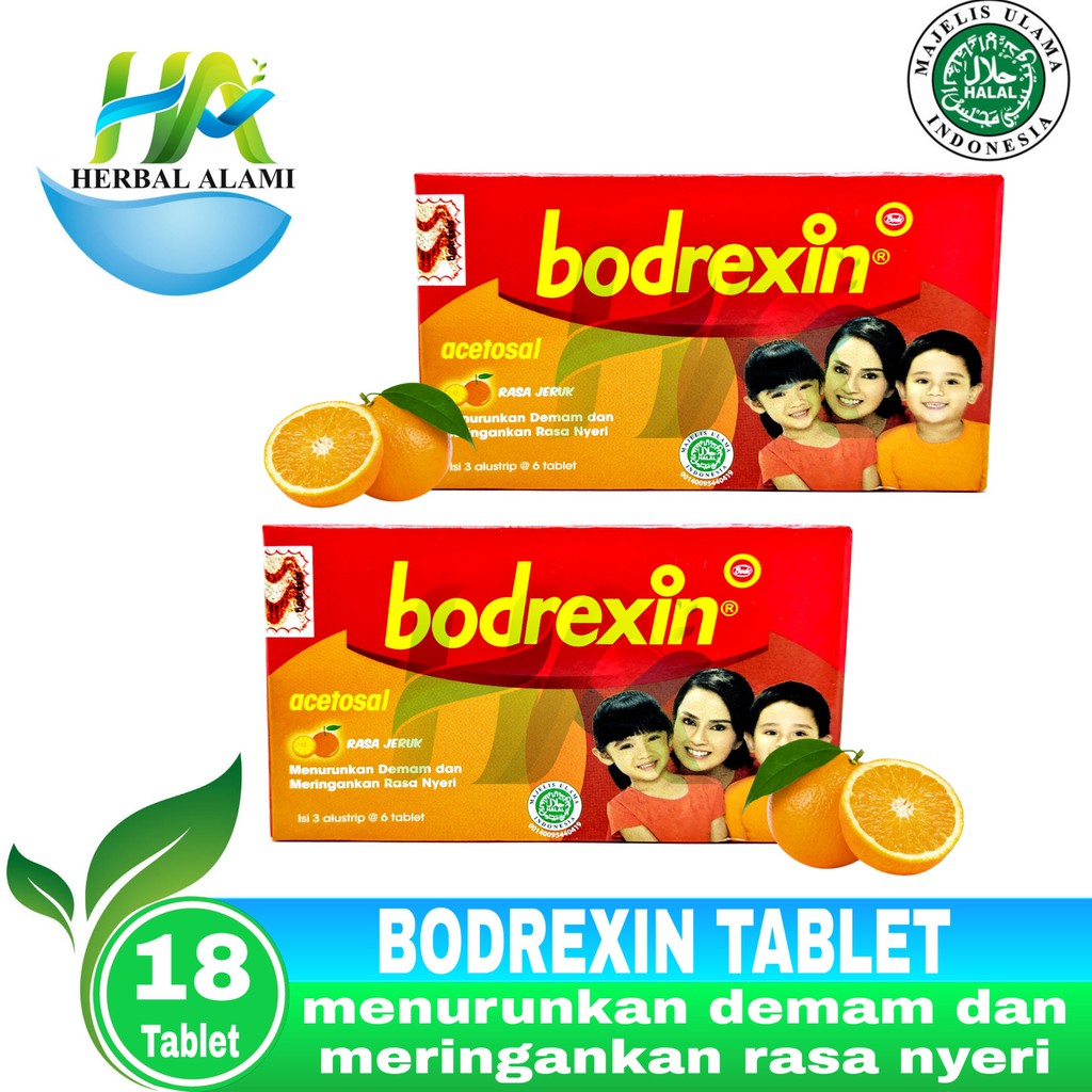 Bodrexin Acetosal Rasa Jeruk - Obat Demam