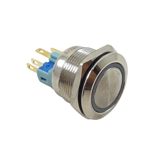 Switch Metal 22mm Push On 6 Pin Saklar Lampu Stainless 22 mm LED Tombol 12v Momentary