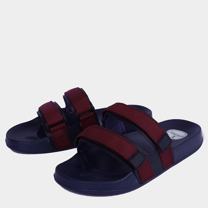 SANDAL PRIA / SANDAL SLIDE / STRAP / SOMA / SENDAL GUNUNG / KARET / TERMURAH / NAVY MERAH / COD