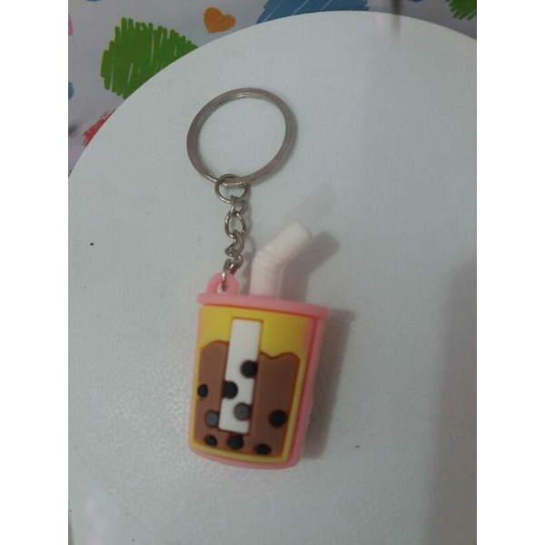 Gantungan kunci Boba / gantungan kunci unik / keychain Boba/gantungan kunci viral-Pink