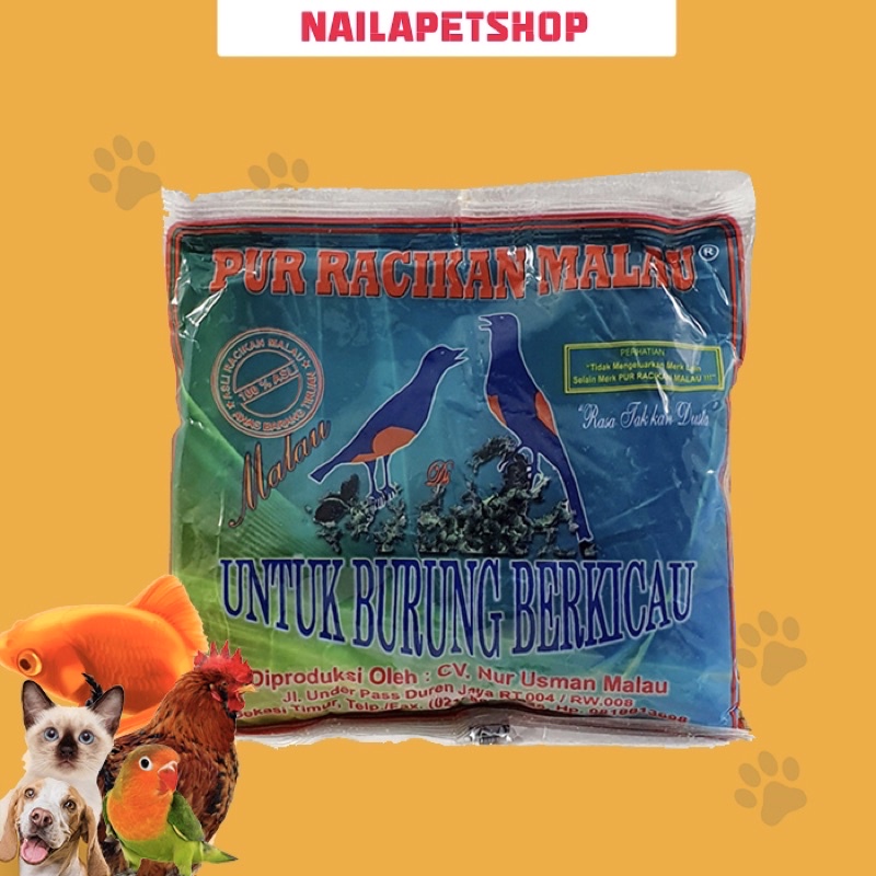 MAKANAN BURUNG VOER RACIKAN MALAU HALUS / PAKAN BURUNG MURAI ANIS KACER CENDET / MAKANAN BURUNG HARI