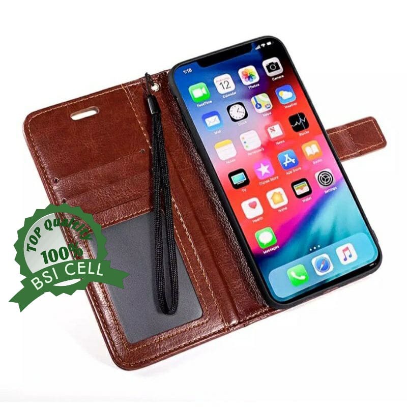 OPPO A15 A15s LEATHER CASE SARUNG HP DOMPET KULIT FLIP COVER CASE