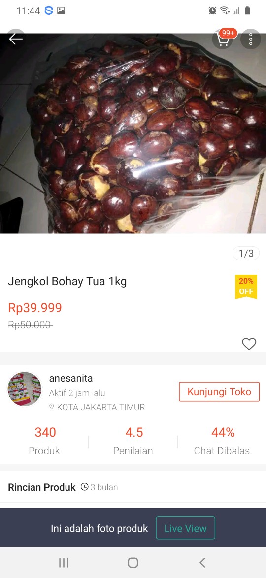 Jengkol Tua 1kg