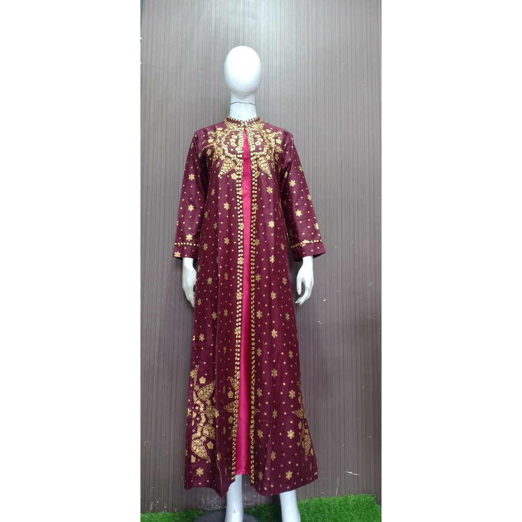 SYAHRINI GAMIS SONGKET MOTIF MATAHARI SONGKET PALEMBANG BATIK JUPRI RUMAH KEBAYA BANDUNG RUMAH SONGKET BANDUNG GAUNHIJABSALE BATIK SONGKET PALEMBANG