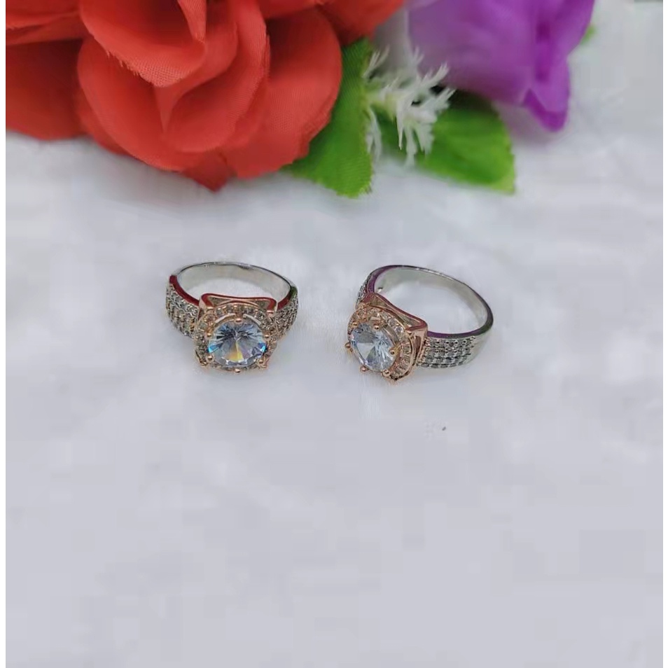 Cincin Kombinasi Permata Lapis Emas Perhiasan B52-55