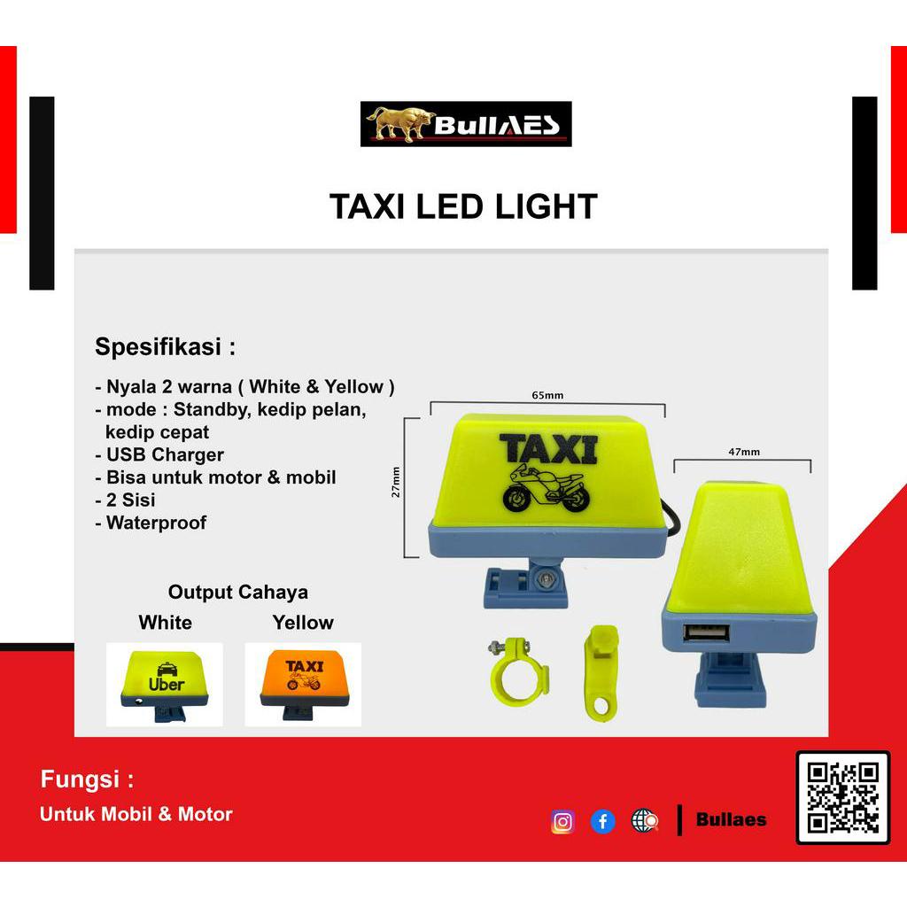 STAND TAXI Dengan Dudukan kaki Di spion Motor Charger USB flash mode