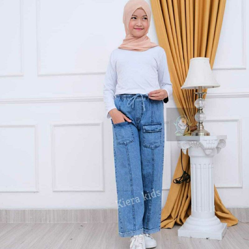 Celana Kulot Anak Perempuan Usia 6-13 Thn / Celana Panjang Anak Kantong Depan/CELANA KULOT JEANS ANAK MODEL KANTONG TERBARU / CELANA KULOT PANJANG USIA 6,7,8,9,10,11,12 TAHUN Kulot Boyfreen Kekinian Terbaru// BAWAHAN KULOT JEANS PANJANG UNTUK USIA 6-13
