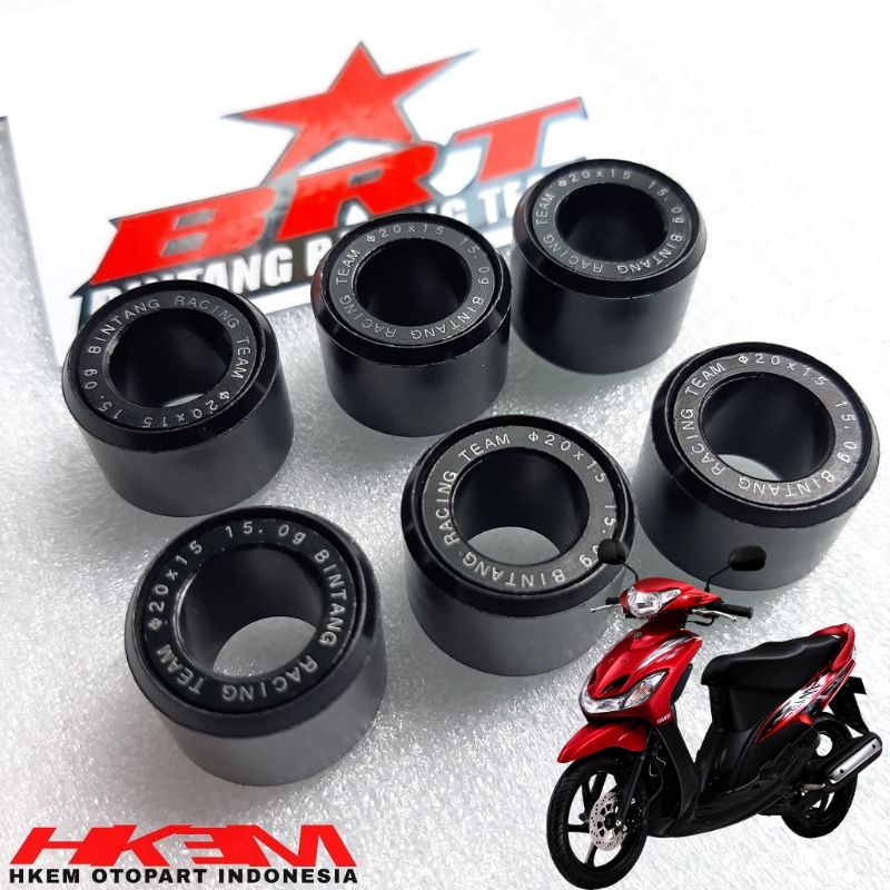 SUPER ROLLER BLACK DIAMOND MIO SPORTY BRT ROLLER RACING MIO SMILE KARBU 7 8 9 10 GRAM NOT KAWAHARA B