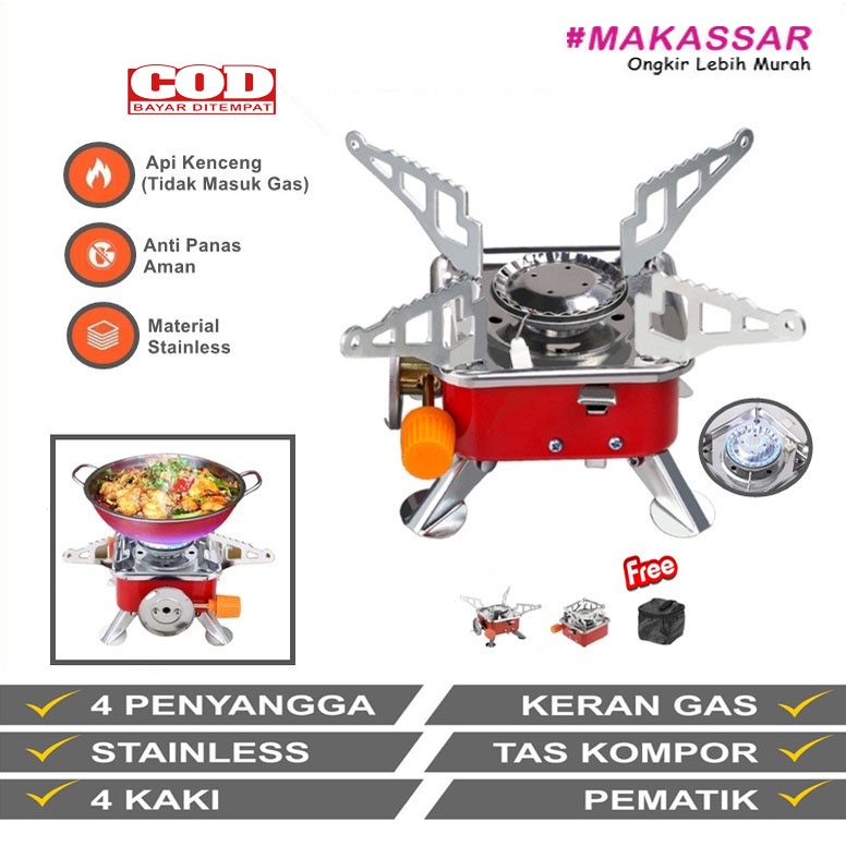 Kompor Camping Gas Kotak Mini Portable Stove Gas Kompor Portable / Kompor Mini Portable / Kompor Camping