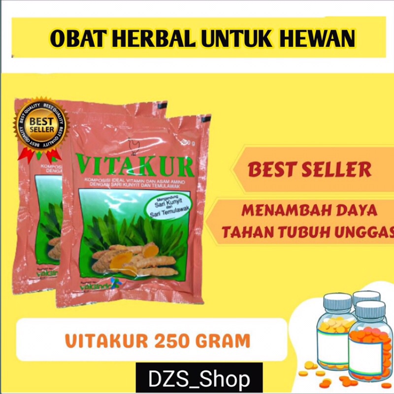 VITAKUR 250gr Obat Herbal Untuk Hewan
