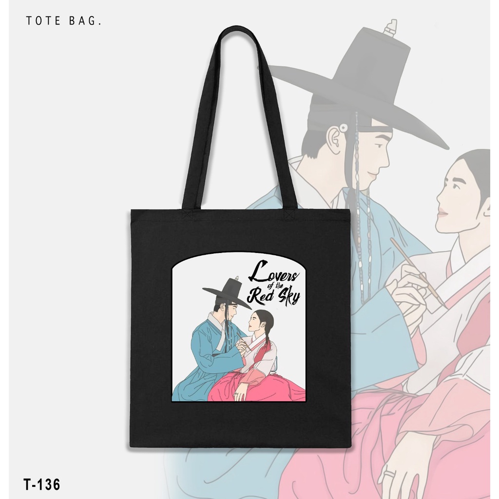 TOTE BAG KDRAMA LOVERS OF THE RED SKY / TAS WANITA / TAS KANVAS/ GAMBAR TAHAN LAMA / TAS KULIAH / LE