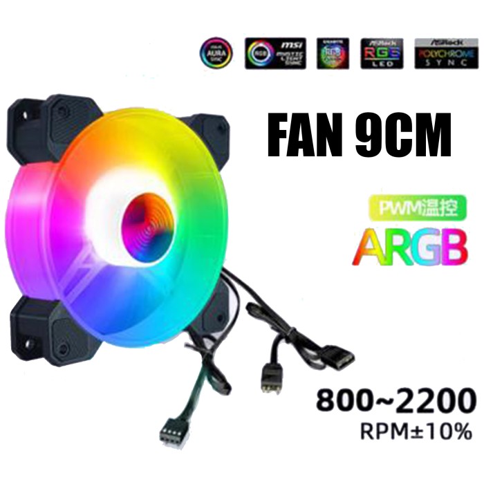 FAN CASE 9CM ARGB / KIPAS CASING 9 CM RGB