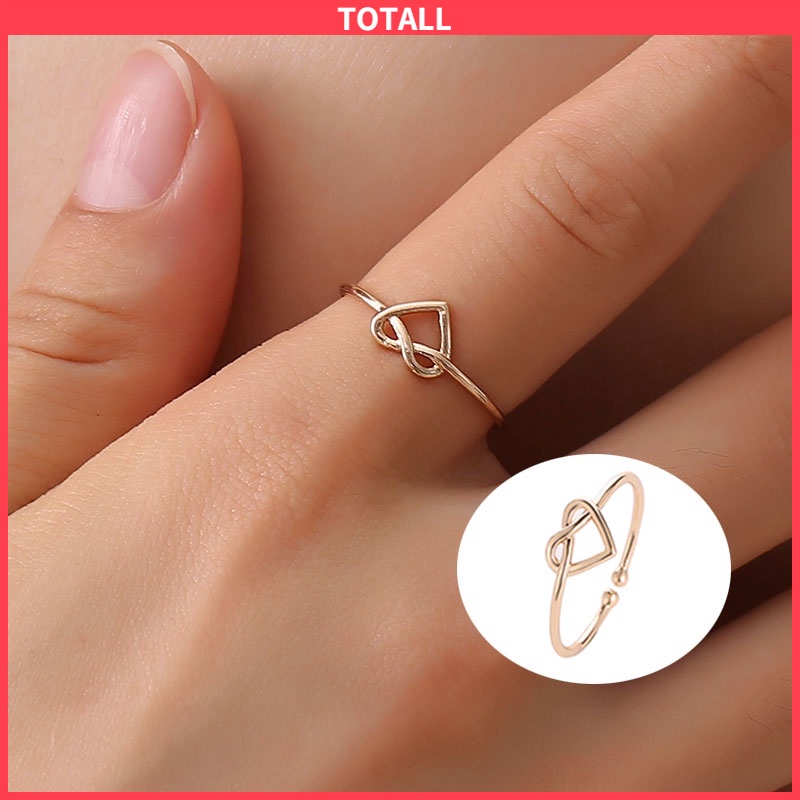 [✅READY STOCK] Cincin wanita cinta Berongga Disesuaikan Tiga Dimensi anak perempuan cincin anak perempuan  Penjualan Panas Mode