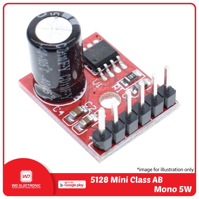 5128 Mini Class AB Digital Amplifier Board 5V Mono 5W module