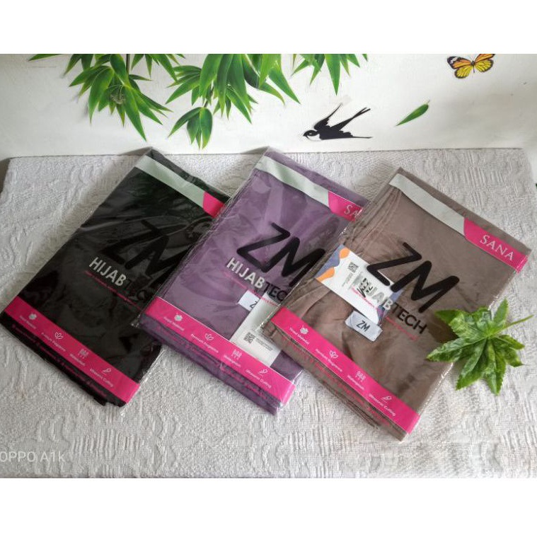 Hijab Segi Empat polos/Sana ZM original/doble hicon