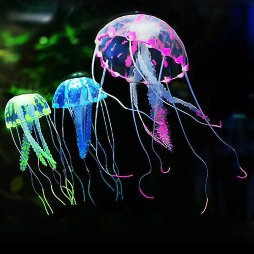 hiasan aquarium ubur ubur, hiasan aquarium jelly fish, jelly fish aquarium, ubur ubur aquarium, deko