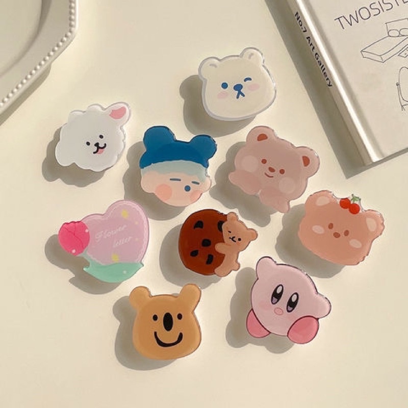 POPSOCKET 3D KARAKTER POP SOCKET PVC MOTIF AKSESORIS HP HOLDER IMPORT MURAH COD