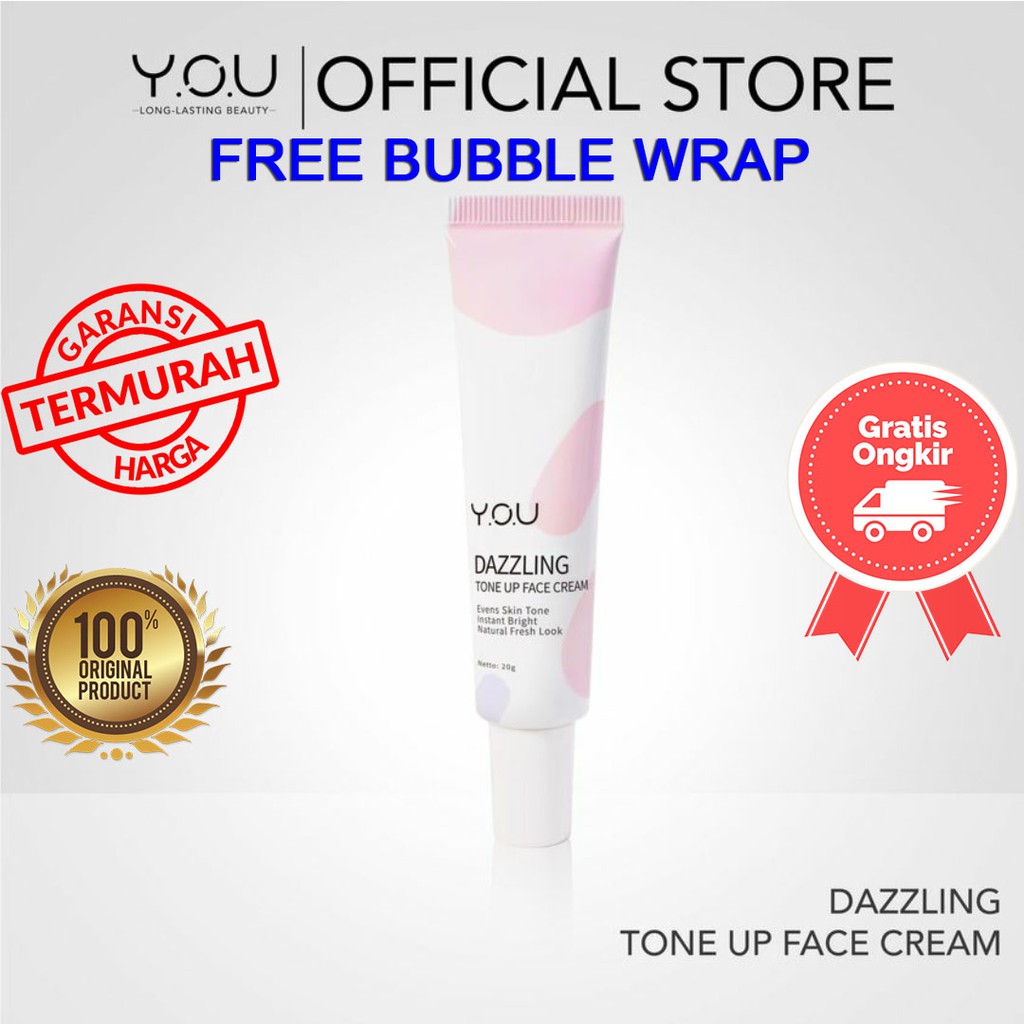 READY❤ [ORIGINAL⭐] YOU Dazzling Tone Up Face Cream (Efek Cerah Seketika) SANDRA DEWI CREAM VIRAL