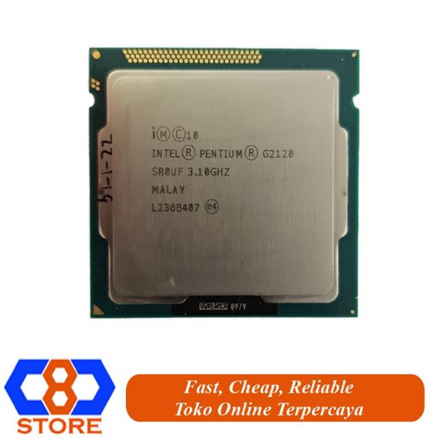 PROSESOR INTEL DC DUAL CORE G2120 3.1GHZ SAMA FAN