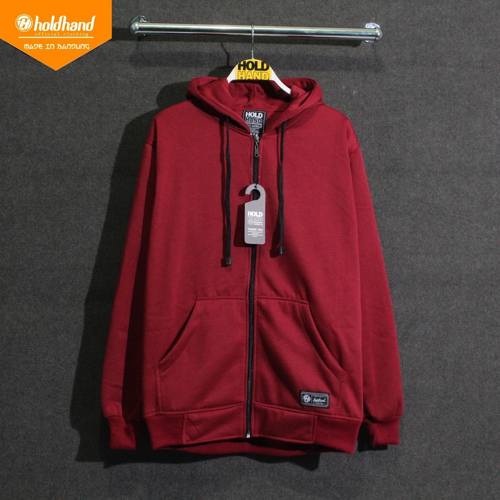 Jaket Hoodie Zipper Polos Original HOLDHAND Terbaik Termurah