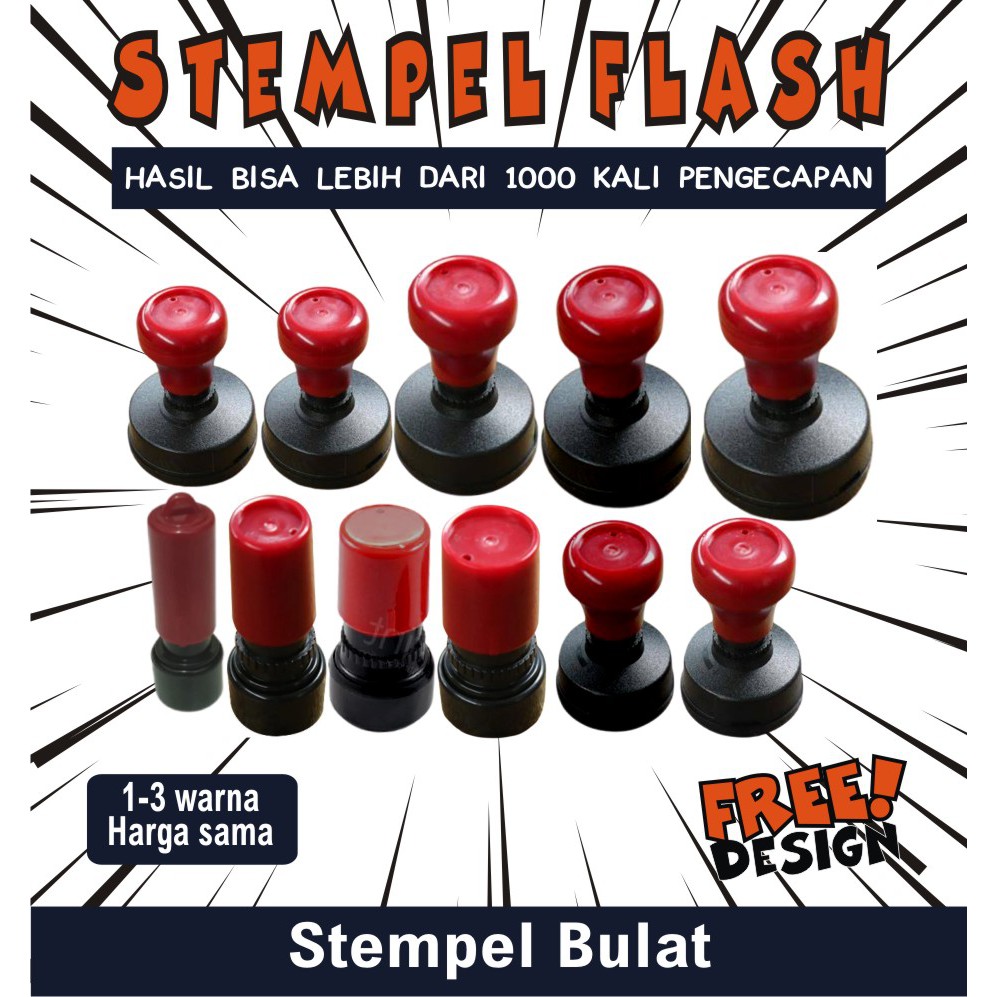 

Stempel flash bulat standar