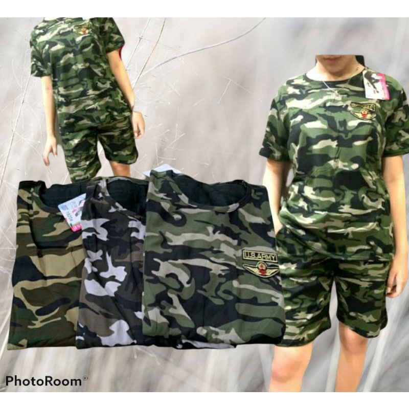 set army pendek import spandek import stelan olahraga loreng baju senam baju santai