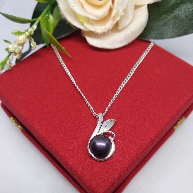 kalung perak mutiara tawar | kalung perak | kalung mutiara